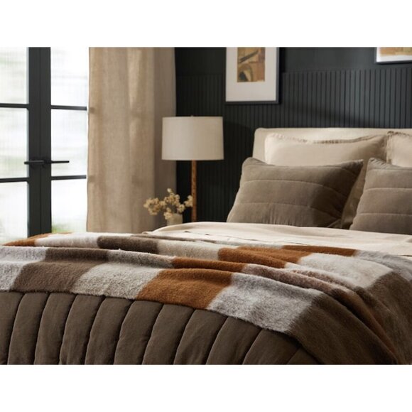 PARACHUTE Plaid Wool Alpaca Throw in Autumn Plaid NWT - Picture 1 of 8